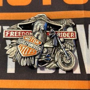 **Vintage** Extremely Rare 1993 Harley Davidson Baron Freedom Rider Belt Buckle